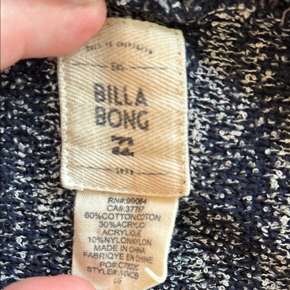 Billabong Charcoal Heathered Hoodie Sweater - Picture 2 of 2